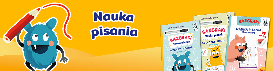 Książeczki Bazgraki do nauki pisania marki Kapitan Nauka